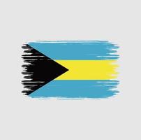 escova de bandeira das bahamas. bandeira nacional vetor