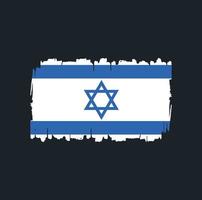 pinceladas de bandeira de israel. bandeira nacional vetor