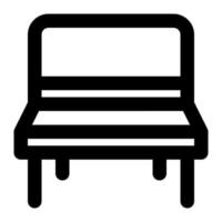 cadeira com ícone de contorno adequado para conjunto de ícones de casa vetor