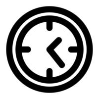 relógio com ícone de contorno adequado para conjunto de ícones de casa vetor