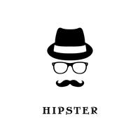 Moda hipster de silhueta. vetor