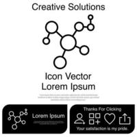 vetor de ícone de molécula eps 10