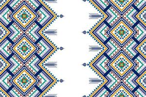 design de padrão étnico geométrico. tecido asteca tapete mandala ornamento chevron têxtil decoração papel de parede. fundo de bordado tradicional indiano africano de peru tribal vetor