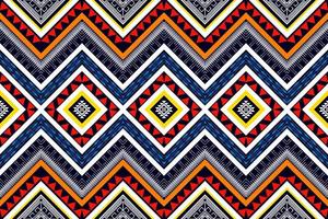 design de padrão geométrico étnico sem costura. tecido asteca tapete mandala ornamento chevron têxtil decoração papel de parede. fundo de ilustração vetorial de bordado tradicional índio africano peru tribal vetor