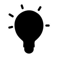 ícone de objeto de energia de contorno lâmpada vetor