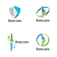 modelo de vetor de ícone de logotipo de cuidados com os ossos