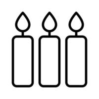 ícone de linha de velas vetor