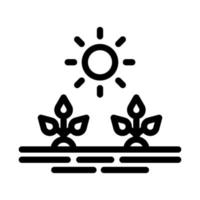ícone da linha de plantação vetor
