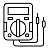 ícone da linha de máquina do testador vetor