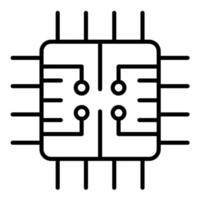 ícone da linha de circuito vetor