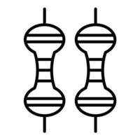 ícone de linha de resistor vetor