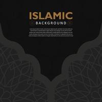 estilo escuro fundo islâmico vector design gráfico padrão árabe.