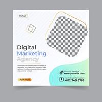 webinar de negócios para postagem de mídia social de marketing digital para postagem de mídia social, design de forma geométrica de modelo de banner de negócios para elementos abstratos atraentes postar espaço de fundo para texto vetor