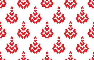 fundo bonito de design étnico vermelho. sem costura padrão em bordados tribais, folclóricos, design de arte do damasco. print.design de ornamento de arte geométrica asteca para tapete, papel de parede, roupas, embrulho, tecido. vetor