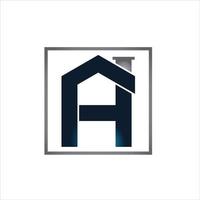 logotipo de design de telhado de casa minimalista e moderno vetor