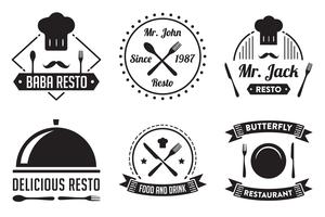 Restaurante Badge e Logo, bom para impressão vetor