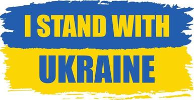 eu estou com a ucrânia, design de t-shirt vetor
