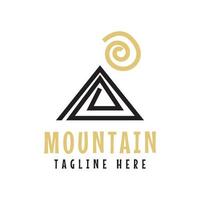 design de logotipo de montanha tribal vetor