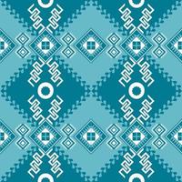 design tradicional de padrão ikat oriental étnico geométrico para plano de fundo vetor