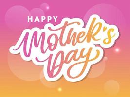 letras de feliz dia das mães. ilustração vetorial de caligrafia artesanal. cartão de dia das mães com flores vetor