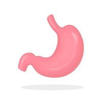 ícone do estômago isolado em background branco. órgão interno humano. sistema digestivo. conceito médico. design plano de vetor
