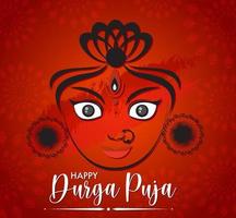 feliz dia do evento durga puja vetor