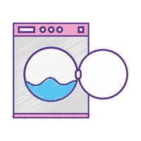 máquina de lavar roupa de encanamento ralado vetor