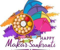 feliz dia makar sankranti vetor