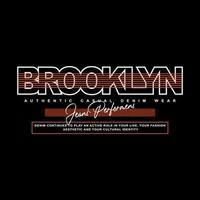 camiseta e vestuário de streetwear brooklyn denim vetor