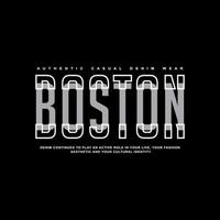 Boston jeans streetwear t-shirt e vestuário vetor