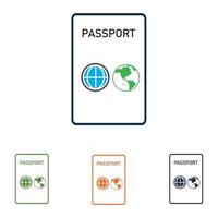 logotipo do conjunto de passaporte vetor