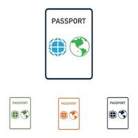 logotipo do conjunto de passaporte vetor