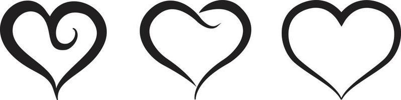 vetor de ícone de coração. símbolo de amor perfeito. sinal de dia dos namorados, emblema isolado no fundo branco, estilo simples para design gráfico e web,