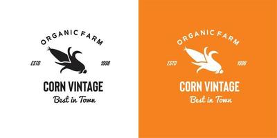 gráfico de ilustração vetorial de silhueta aberta milho doce maduro bom para milho logotipo vintage fazenda orgânica, campo, mantimentos, logotipo de milho de mercado de loja vetor