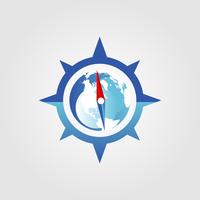 Logotipo Global da Bússola vetor