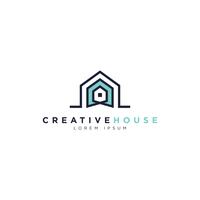Símbolo do logotipo da casa criativa vetor
