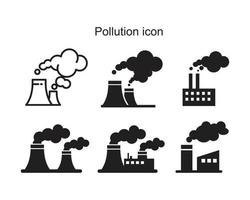 poluição ícone símbolo ilustração vetorial plana para design gráfico e web. vetor