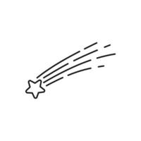 estrela cadente ícone símbolo ilustração vetorial plana para design gráfico e web. vetor