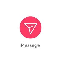 envie o vetor de ícone de mensagem das mídias sociais. símbolo de sinal de avião de papel