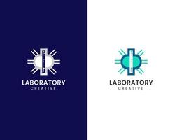 modelo de vetor de design de logotipo de laboratório