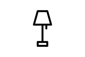 ícone de lâmpada de chão estilo de linha doméstica grátis vetor