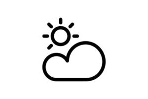 estilo de linha de agricultura de ícone de nuvem de sol grátis vetor
