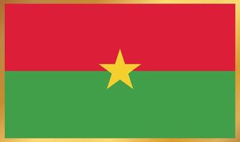 bandeira de burkina faso, ilustração vetorial vetor