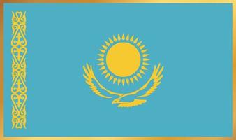 bandeira do cazaquistão, ilustração vetorial vetor
