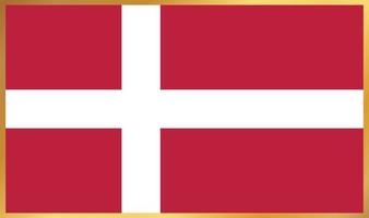bandeira da Dinamarca, ilustração vetorial vetor