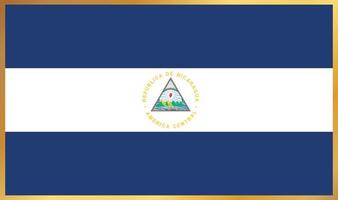 bandeira da nicarágua, ilustração vetorial vetor