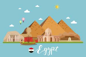 Paisagem de viagem do Egito vetor