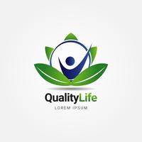 Logotipo da área de saúde da vida vetor