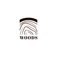 Logotipo de impressão de tronco de árvore de madeira vetor