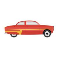 ícone de automóvel vintage de estilo simples, transporte retrô vetor